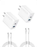 Anker Iphone 16 Charger, Usb Block, 2-PACK 20W Fast Wall. Fixed Price $14.99.