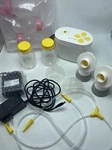 Medela Pump In Style Breast 24MM Cords Hoses + 9 Maymom Bottles. Fixed Price $50.00.