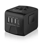 Saunorch Universal International Travel Power Adapter W/high Speed 2.4A Usb, .... Fixed Price $25.63.