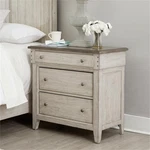 Liberty Furniture White 3 Drawer Bedside Chest With Charging Station, Featuring. Fixed Price $1033.99.