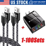 4 Port Fast Quick Qc 3.0 Usb Hub Wall Home Charger Power Adapter Lot. Fixed Price $36.74.