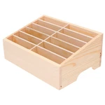 Sewacc 12- Grid Wooden Cell Phone Holder Mobile Desktop Organizer Stora.... Fixed Price $29.81.