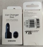 Samsung Car Charger Duo (25W & 15W) Super Fast Charging , Blck. Fixed Price $13.99.
