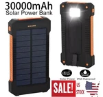2025 Super 30000000MAH Usb Portable Charger Solar Power Bank For Cell Phone. Fixed Price $12.99.