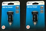 2-PACK Ce Tech Usb Car Charger 2.4 Amp Dc Adapter Smartphone Black 13E. Fixed Price $9.98.