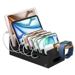 Pezin & Hulin Bamboo Charging Station With Watch Stand Docking Holder For Multip. Fixed Price $57.46.
