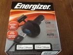 New Energizer PC-1CACAP Car Usb Charger And Apple Charging Cable Black. Fixed Price $15.00.