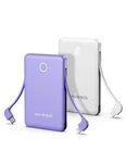 2-PACK 6000MAH Ultra Slim Built In Cables Power Bank, Card Size Usb .... Fixed Price $90.29.