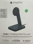 Mophie -snap+ 15W Wireless Charging Stand & Pad With Magsafe Compatibility-black. Fixed Price $34.99.