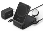 Anker Maggo Wireless Charging Station (15W, Foldable 3-IN-1) Black. Fixed Price $50.24.