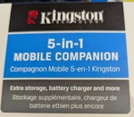 Kingston Technology 5 1 Mobile Companion. Fixed Price $99.95.