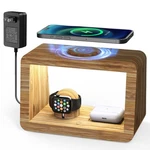 Bamboo Wireless Charging Station With Light. Fixed Price $82.90.