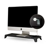 Pout E8 Wood Desk Monitor Computer Stand Riser Shelf + Usb Hub Qi Fast Wire.... Fixed Price $79.86.