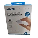 Anker Powerport Pd Nano 20W Usb-c Fast Wall Charger 1-PORT White (open Box). Fixed Price $12.00.