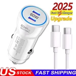Mini 60W Fast Charging Double Usb-c Car Charger For Samsung Iphone Android. Fixed Price $11.99.