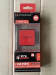Xtreme Dual Port Usb Home Charger 2.1 Amp New Factory Sealed (fire Red). Fixed Price $9.95.