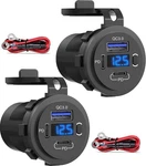 Sutnscw 12V Usb Outlet, Dual Car Charger Socket & Quick 3.0 Port.... Fixed Price $33.17.