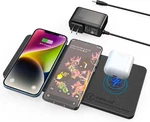 Wireless Charging Pad, Zealsound Ultra-slim Triple Charger Station Black 1. Fixed Price $74.72.