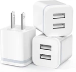Usb Wall Charger Luoatip 3 Pack 2.1A 5V Dual Port Cube Power Adapter Plug Block. Fixed Price $14.39.