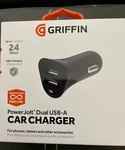 Griffin Car Charger, Power Jolt, Dual Usb-a 24 Watt New Box. Fixed Price $13.00.