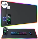 4-IN-1 Rgb Gaming Mouse Pad With Wireless Charging & Phone Stand, 31.5"X15.8" La. Fixed Price $82.28.