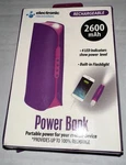 Electronic Necessities 2600 Mah Power Bank W/built In Flashlight. Fixed Price $10.00.