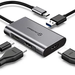 Utechsmart Usb To Hdmi Adapter, Hub Dual 4 In 1 Thunderbolt 3. Fixed Price $26.39.
