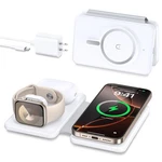 Magnetic Wireless Charger For Iphone: 3 1 Travel Charging Station White. Fixed Price $44.97.