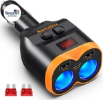 PD20W Usb-c QC3.0 Fast Charger Car Adapter 120W 2-SOCKET Cigarette Lighter. Fixed Price $18.21.