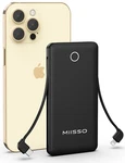 Miisso 10000MAH Ultra Slim Built In 4 Output,c Cables Power Bank Black. Fixed Price $27.99.