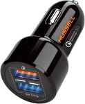 Hussell Car Charger Adapter 3.0 Fast Dual Usb Ports Black. Fixed Price $10.44.