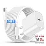 Iphone 17 16 15 Fast Charger And Type To Cable Cord Long, 20W 10FT White. Fixed Price $17.30.