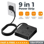 Flat Plug Power Strip With 6 Outlet Long Extension Cord Usb Port Surge Protector. Fixed Price $21.99.
