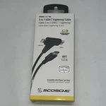 Scosche Strikeline Hh 2IN1 Usb-c And Apple Charging Cable 4FT. Fixed Price $14.95.