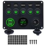 5 Gang 12V Switch Control Panel Rocker Led Voltmeter Dual Usb Car Boat Campervan. Fixed Price $28.99.
