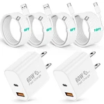 60W Usb Fast For Iphone 17/16/15 Pro Max CHARGER,2-PACK Pd 3.0 Dual.... Fixed Price $42.11.