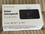 New Solgaard Solar Juicebox 3.0 Fast Wireless Charger + Powerbank Baltic Black. Fixed Price $85.00.