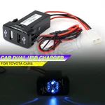 3.1A 12V Car Charger Phone Charging Socket Adapter Dual Usb Ports For Toyota. Fixed Price $10.44.