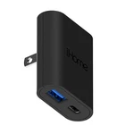 Ihome Pro 30W Dual Port Wall Charger, 1 Usb-c, Usb-a, Black. Fixed Price $16.00.