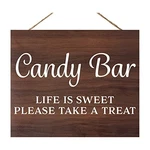 Jennygems Wedding Signs, Candy Bar Sign, Engagement Party Decorations (brown). Fixed Price $16.99.