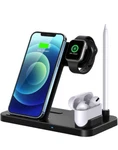 Wireless Charger 4IN1 Fast Charging Station Compatible With Iphone Airpod Watch. Fixed Price $24.99.