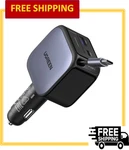 Ugreen 90W Car Charger: 3 1 & Usb Retractable Fast Charging Cable. Fixed Price $53.39.