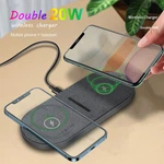 40W Wireless Fast Charger Dual Mat For Apple Iphone Samsung Android Cell. Fixed Price $16.95.