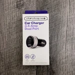Infinitive Dual Port Usb Car Charger 3.4 Amp Black Silver W10441-1021-L. Fixed Price $10.68.