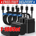 25W Type Usb-c Fast Wall CHARGER+6FT Cable For Samsung Galaxy S20 S21 5G Lot. Fixed Price $559.69.