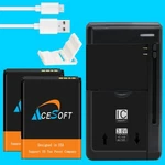 High-performance 2X 1520MAH Battery Home Charger Cable Alcatel Go Flip 4044T. Fixed Price $52.73.