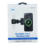 Just Wireless Portable 2-IN-1 Charging Pad For Apple & Android 15W. Fixed Price $12.59.