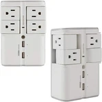 Echogear Usb Wall Charger Surge Protector With 4 Pivoting Ac Outlets & 2 Por. Fixed Price $38.99.
