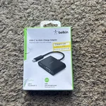 Belkin Usb-c To Vga Adapter With 60W Power Delivery New Open !!!. Fixed Price $9.99.
