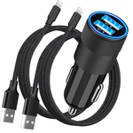 Mfi Certified Iphone Car Charger Fast Charging, 4.8A Dual Usb Smart Power Ciga. Fixed Price $21.99.